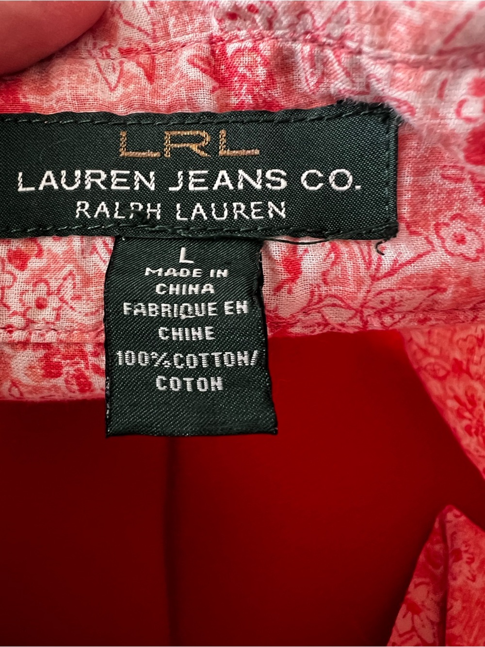 Ralph Lauren Pink and Red Floral Button-Front Shirt - Picture 2 of 7